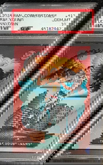 Trae Young 2018-19 Panini Cornerstones Downtown Rookie PSA 10