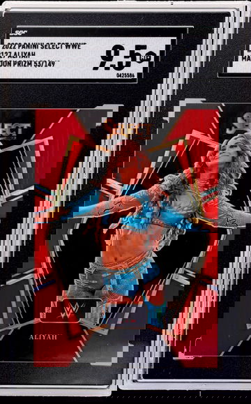 2022 Panini Select WWE Maroon Prizm Aliyah #127 Premier Level /149 SGC 9.5