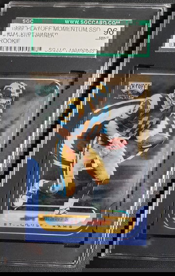 1999 Playoff Momentum SSD #144 Kurt Warner RC SGC 96=9 MINT