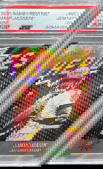 Lamar Jackson 2020 Prestige Heroes PSA 10