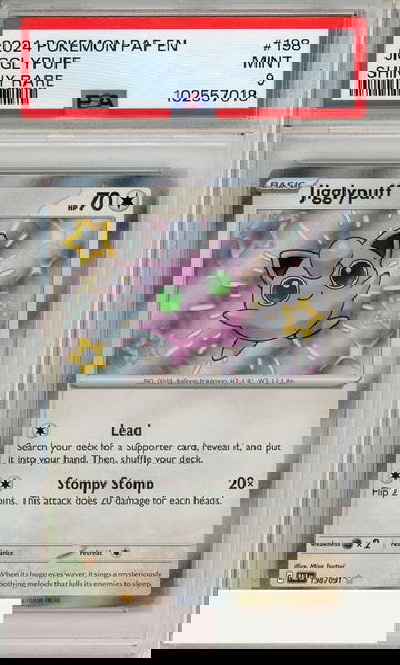 2024 POKEMON PAF EN-PALDEAN FATES JIGGLYPUFF #198 SHINY RARE PSA 9