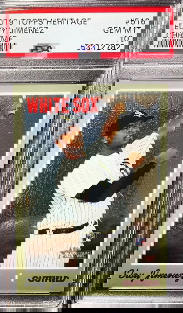 2019 Topps Heritage Eloy Jimenez Chrome #d/999 RC PSA 10