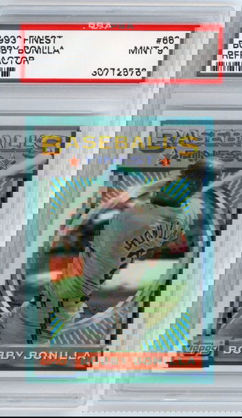 1993 TOPPS FINEST REFRACTOR #66 BOBBY BONILLA GRADED PSA 9 MINT