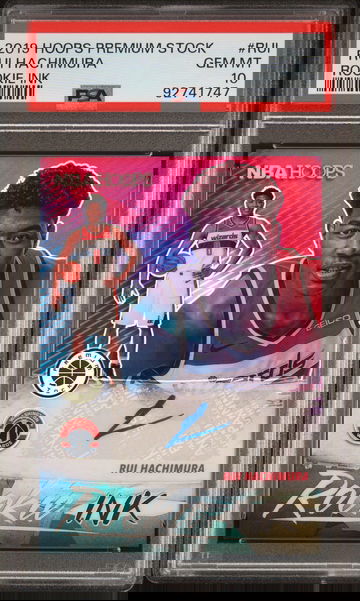 2019 Panini Hoops Premium Stock Rookie Ink Rookie Ink Rui Hachimura #RUI PSA 10