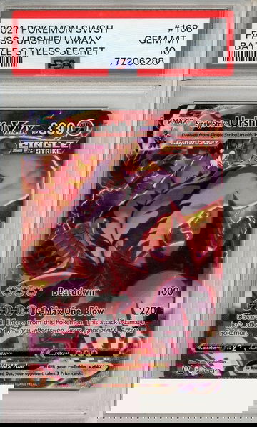 2021 POKEMON SWSH BATTLE STYLES FA SS URSHIFU VMAX #168 SECRET PSA 10