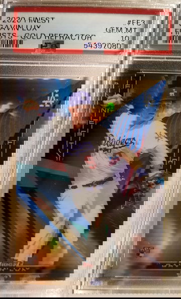 2020 Topps Finest Gavin Lux Firsts Gold Refractor 26/50 PSA 10 Gem Mint