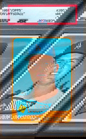 1965 Topps Don Drysdale #260 PSA 7 ++ Beautiful