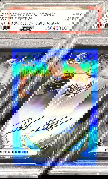2014 Bowman Chrome Foster Griffin - 1st Blue Refractor On-Card Auto #/150 *PSA 9 MINT*