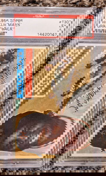 1956 Topps Willie Mays Gray Back PSA 5 Centered