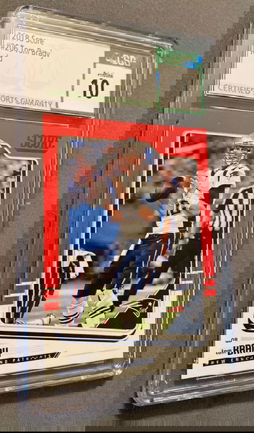 2018 Score Tom Brady red CSG 10 pristine