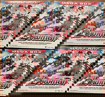 4x 2021 Bowman Baseball Mega Box