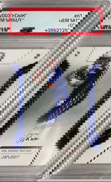TOM BRADY 2003 FLAIR #61 GEM MINT PATRIOTS BUCCANEERS POP 35