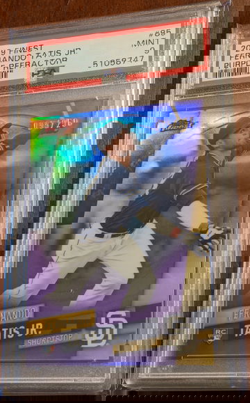 2019 Topps Finest Fernando Tatis Jr. Purple Refractor RC PSA 9 095/250