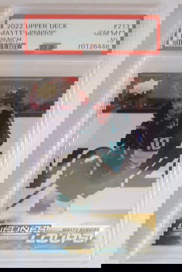 2022 Upper Deck Matty Beniers French Young Guns PSA 10