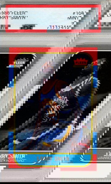 1986 FLEER LARRY SMITH #104 PSA 9 MINT