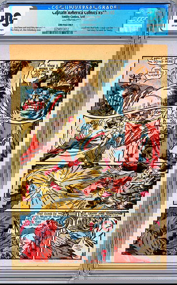 CAPTAIN AMERICA #3 CGC PG *FIRST STAN LEE STORY* SIMON & KIRBY 23rd PG ONLY 1941