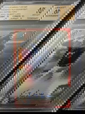 Gilbert Lara 2015 Bowman Chrome Red Auto RC BGS 9.5/10 #d/5