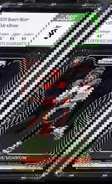 2020 Panini Prizm Joe Burrow Rookie CSG 9 with 3 9.5 Sub Grades