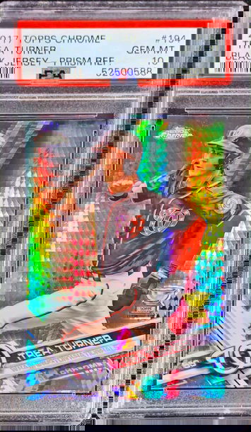 2017 Topps Chrome Black Jersey Prism Refractor #194 Rookie Cup Gem Mint POP 3PSA 10 