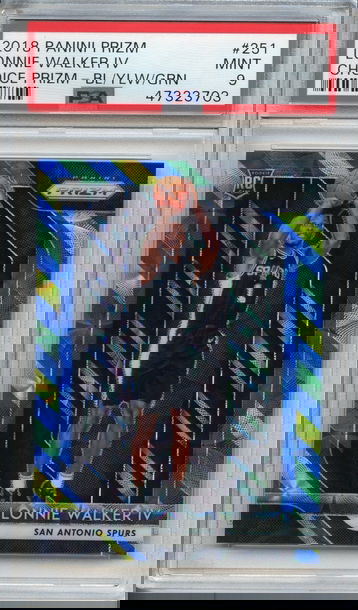 Lonnie Walker Prizm Choice Blue Yellow Green Rookie PSA 9