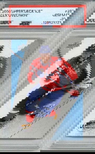 2010 UPPER DECK ICE #28 ALEXANDER OVECHKIN CARD CAPITALS PSA 10 LOW POP