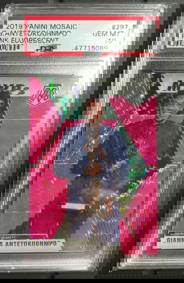 2019 Panini Mosaic Giannis Antentokounmpo Pink Fluorescent