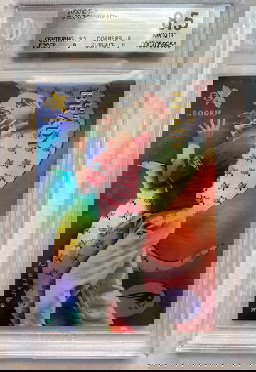 2000 E-X Tom Brady #122 Rookie (R) 0025/1500 BGS 8.5