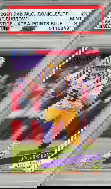 Joe Burrow 2020 Panini Chronicles Draft Picks Prestige #3 Xtra Points Blue PSA 9 Mint Rookie RC! 8491