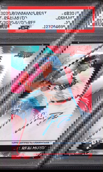 2020 Bowman's Best Best of '20 Autographs Refractor J.T. Realmuto #B20JT PSA 10