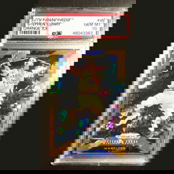 STEPHEN CURRY 2019-20 PANINI PRIZM ORANGE ICE PSA 10 - POP 14