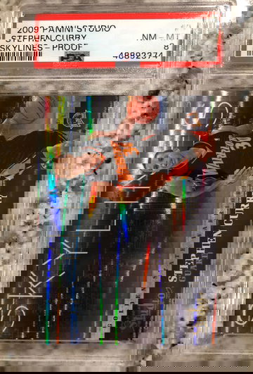 2009 panini studio Stephen curry skylines press proof /199 psa 9