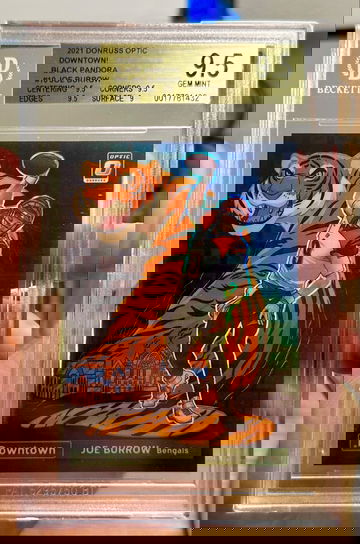 2021 Joe Burrow Panini Donruss Optic Downtown Black Pandora Prizm /25 BGS 9.5 #DT-10 SP DOWNTOWN!