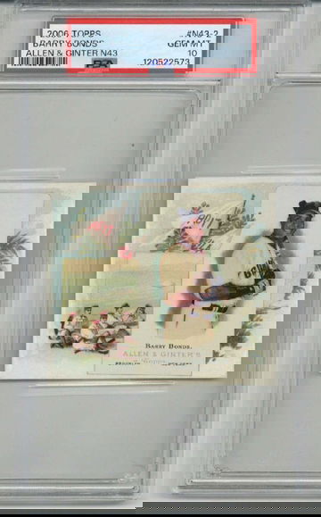 2006 TOPPS ALLEN & GINTER N43 #N43-2 BARRY BONDS GIANTS PSA 10 LOW POP VERY RARE