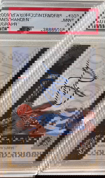 2009 Playoff Contenders #103 James Harden Rookie Auto PSA 9 Mint