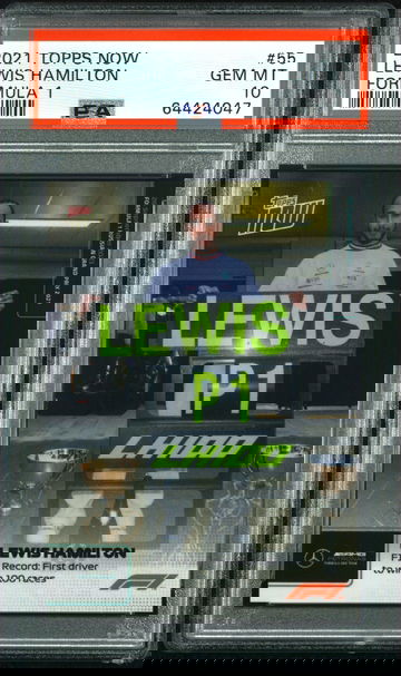 2021 Topps Now F1 #55 Lewis Hamilton 100 Race Wins PSA 10