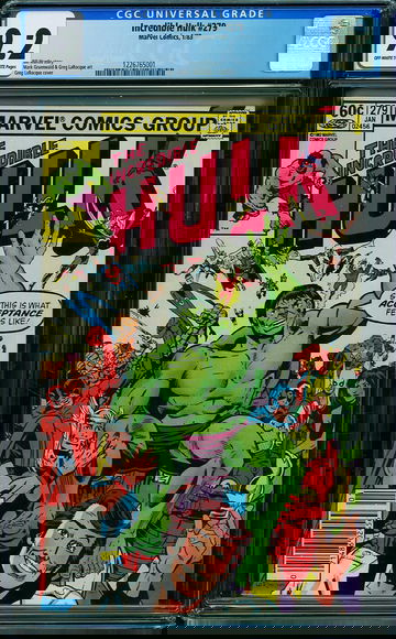 INCREDIBLE HULK #279, CGC 9.2 NM-