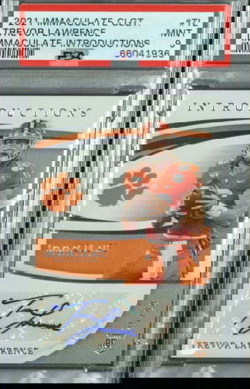 2021 Panini Immaculate Introductions Trevor Lawrence Auto PSA 9 Mint 25/99 SP