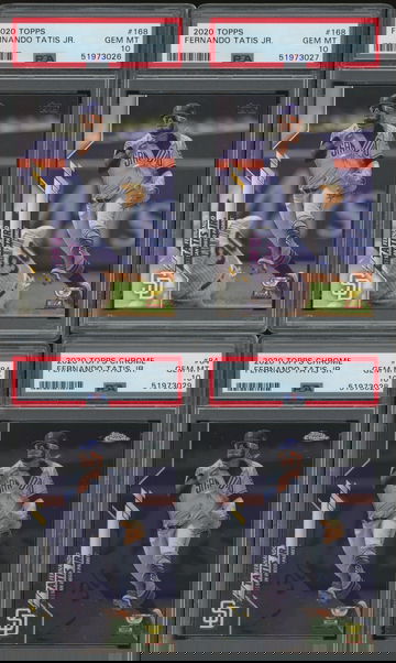 2020 Topps / Topps Chrome Fernando Tatis Jr. 2x #168 2x Chrome #84 PSA 10 Gold Cup 2nd Year Lot of 4