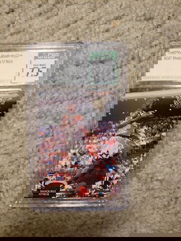 1992-93 shaq O'Neal stadium club CSG 7.5