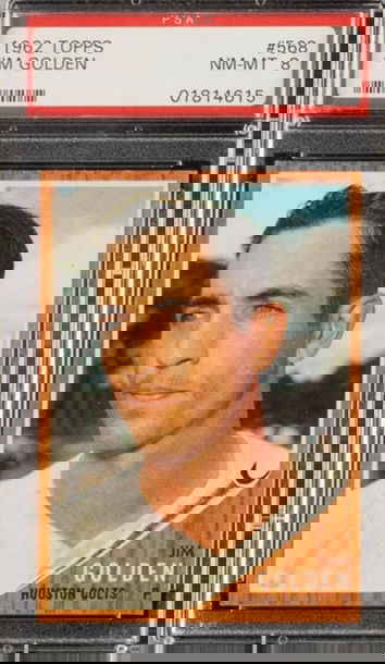 1962 Topps #568 Jim Golden Houston Colt .45s PSA 8 NM/MT