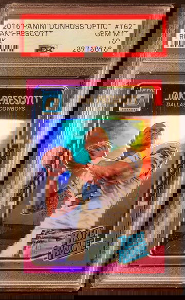 2016 Panini Donruss Optic #162 Pink Dak Prescott Rookie RC PSA 10 GEM MINT COWBOYS LOW POP