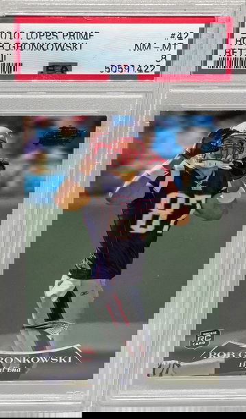 2010 Topps Prime #42 Rob Gronkowski PSA 8 NM-MT