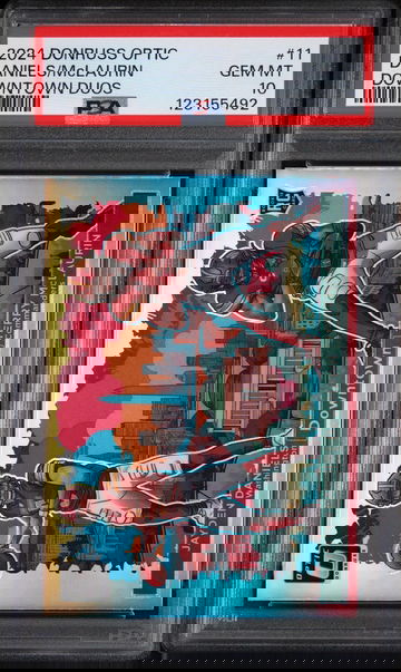 2024 Donruss Optic Downtown Duo Jayden Daniels/Terry Mclaurin #11 PSA 10