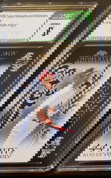 2008 Topps Moments & Milestones Black 14/25 Albert Pujols CSG 8 NM-MT