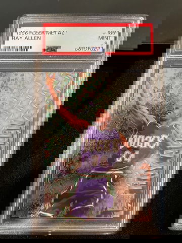 1996 Fleer Metal Ray Allen Rookie PSA 9