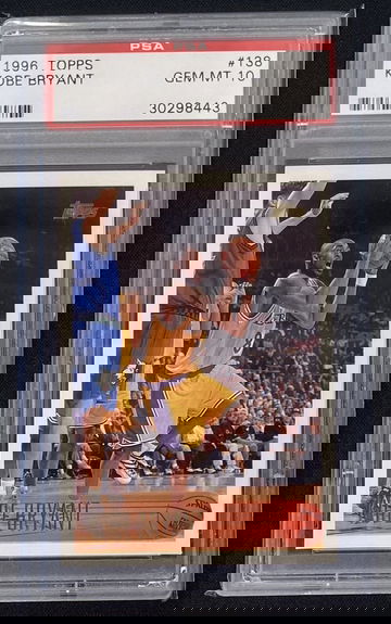 1996 Topps #138 Kobe Bryant Rookie Card RC PSA 10 GEM MINT!