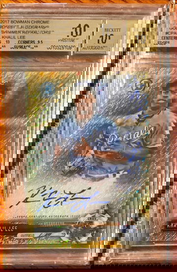 Khalil Lee 2017 Bowman Chrome Gold Shimmer /50 BGS 10 