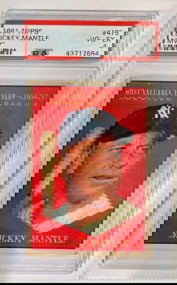 1961 Topps Mickey Mantle 475 PSA 4