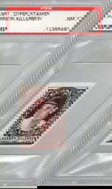 1961 Topps Baseball Stamps Harmon Killebrew PSA NM 7