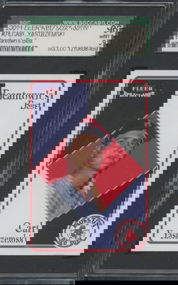 2001 Fleer Red Sox 100th Beantown's Best #78 Carl Yastrzemski  SGC 96 Mint 9